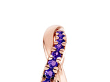Rose gold Round Tanzanite Twisted Infinity Band with Prong Setting_11