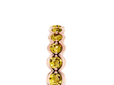 Rose gold Round Yellow Sapphire Bezel Set Eternity Band_11