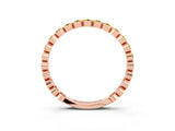 Rose gold Round Yellow Sapphire Bezel Set Eternity Band_9