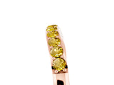 Rose gold Round Yellow Sapphire Curved Wedding Band with Channel Setting_23
