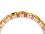Rose gold Round Yellow Sapphire Eternity Band with U-Prong Setting_46