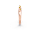 Rose gold Round Yellow Sapphire Flush-Set Comfort Fit Band_20