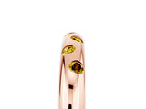 Rose gold Round Yellow Sapphire Flush-Set Comfort Fit Band_23