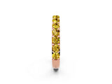 Rose gold Round Yellow Sapphire Half Eternity Band with Classic Prong Setting_20