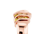 Rose gold Round Yellow Sapphire Multi-Row Crossover Band_11