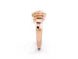 Rose gold Round Yellow Sapphire Multi-Row Crossover Band_8