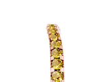 Rose gold Round Yellow Sapphire Pavé Curved Wedding Band_23