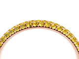 Rose gold Round Yellow Sapphire Pavé Eternity Band with Shared Prong Setting_22