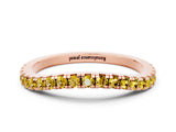 Rose gold Round Yellow Sapphire Pavé Half Eternity Band with Shared Prong Setting_18