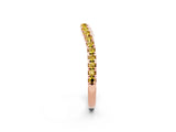 Rose gold Round Yellow Sapphire Pavé Half Eternity Band with Shared Prong Setting_20