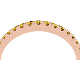 Rose gold Round Yellow Sapphire Pavé Half Eternity Band with Shared Prong Setting_22