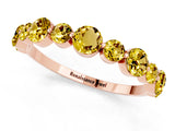 Rose gold Round Yellow Sapphire Scalloped Prong Set Eternity Band_31