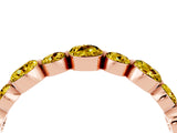 Rose gold Round Yellow Sapphire Scalloped Prong Set Eternity Band_34