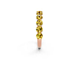 Rose gold Round Yellow Sapphire Shared Prong Eternity Band_8