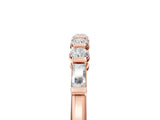 Rose gold Round and Baguette Diamond Prong Set Half-Eternity Band_9