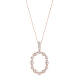 Rose gold Round and Marquise Diamond Bezel Set Pendant