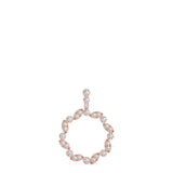 Rose gold Round and Marquise Diamond Circle Pendant with Bezel and Prong Setting 1