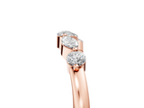 Rose gold Round and Marquise Diamond Half Eternity Band with Prong Setting_9