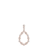 Rose gold Round and Marquise Diamond Milgrain Prong Pendant 1