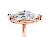 Rose gold Round and Marquise Toi Moi Ring with Prong Setting and Plain Band 5