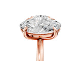 Rose gold Round and Oval Toi Moi Ring with Prong Setting and Plain Band 5
