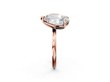 Rose gold Round and pear toi moi ring 2