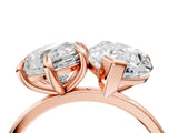 Rose gold Round and pear toi moi ring 4