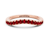 Rose gold Ruby Pavé Curved Wedding Band_6