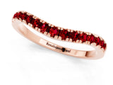 Rose gold Ruby Pavé Curved Wedding Band_7