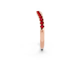 Rose gold Ruby Pavé Curved Wedding Band_8