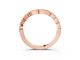 Rose gold Scalloped Diamond Round Cut Eternity Band with Pavé Setting_7