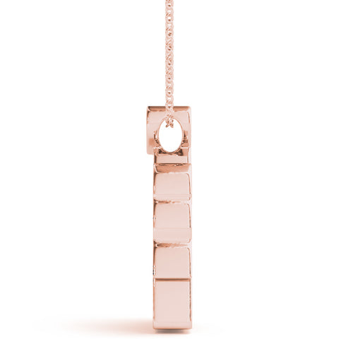 Rose gold Silver Elephant Heart Pendant 2