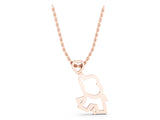 Rose gold Silver Elephant Heart Pendant_11