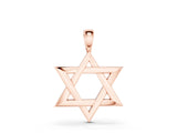 Rose gold Silver Star of David Pendant_10