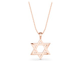 Rose gold Silver Star of David Pendant_11