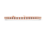 Rose gold Square Milgrain Diamond Tennis Bracelet_2