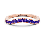 Rose gold Tanzanite Pavé Curved Wedding Band_6