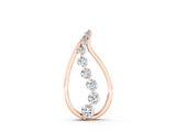 Rose gold Teardrop Diamond Prong-Set Round Pendant_6