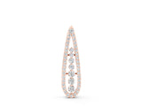 Rose gold Teardrop Pavé Round Diamond Prong Pendant_6