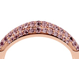 Rose gold Three-Row Pavé Round Morganite Dome Band_10