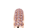 Rose gold Three-Row Pavé Round Morganite Dome Band_11