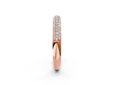 Rose gold Three-Row Pave Round Diamond Eternity Band with Shared Prong Setting_28