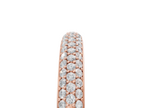 Rose gold Three-Row Pave Round Diamond Eternity Band with Shared Prong Setting_30