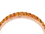 Rose gold Three-Row Round Citrine Eternity Band with Shared Prong Setting_10