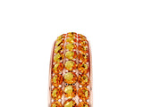 Rose gold Three-Row Round Citrine Eternity Band with Shared Prong Setting_11