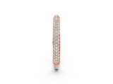 Rose gold Three-Row Round Diamond Pavé Eternity Band_24