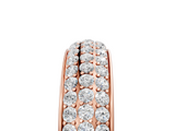Rose gold Three-Row Round Diamond Pave Eternity Band with Shared Prong Setting_94
