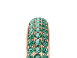 Rose gold Three-Row Round Green Sapphire Eternity Band with Shared Prong Setting_11