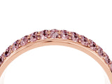 Rose gold Three-Row Round Morganite Eternity Band with Shared Prong Setting_10