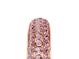 Rose gold Three-Row Round Morganite Eternity Band with Shared Prong Setting_11